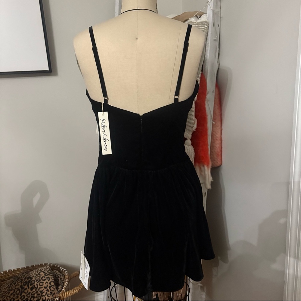 SOLD NWT For Love and Lemons Martini Velvet Mini Dress - Picture 10 of 12